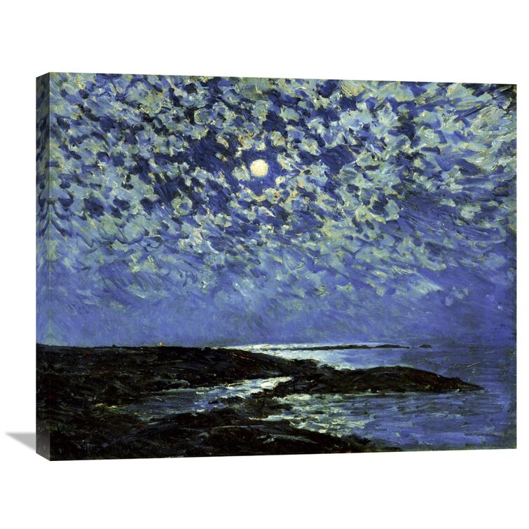 Global Gallery Moonlight Isle of Shoals by Childe Hassam